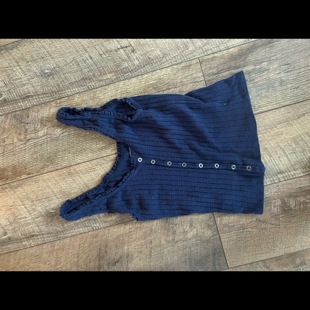 AMERICAN EAGLE TOP, NAVY SIZE SMALL,  BUTTONS, WORN ONCE